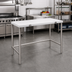 Thumbnail image #2 for Eagle Group 48 Inch x 24 Inch Poly Top Cutting Table with Stainless Steel Tubular Base