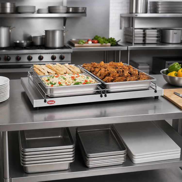 Product image #2 for Hatco Glo-Ray Free-Standing Heated Shelf, 36 Inch W x 23-1/2 Inch D, Stainless Steel Top, Aluminum Base