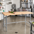 Thumbnail image #2 for John Boos 84-Inch x 24-Inch Northern Hard Rock Maple Wood Top Work Table with Stainless Steel Base