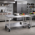 Thumbnail image #2 for New Age 36-Inch Mobile Equipment Stand with 12-Gauge Aluminum Top and Adjustable Undershelf
