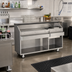 Thumbnail image #2 for FWE BBC-6 Portable Post-Mix/Bag-in-Box Beverage Bar with 50 Lb Ice Bin, Laminate Exterior, 72 Inch