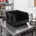 Thumbnail image #2 for Quantum Conductive Stackable/Hanging Shelf Bin, 16-1/2 x 18 x 11 Inches, Black