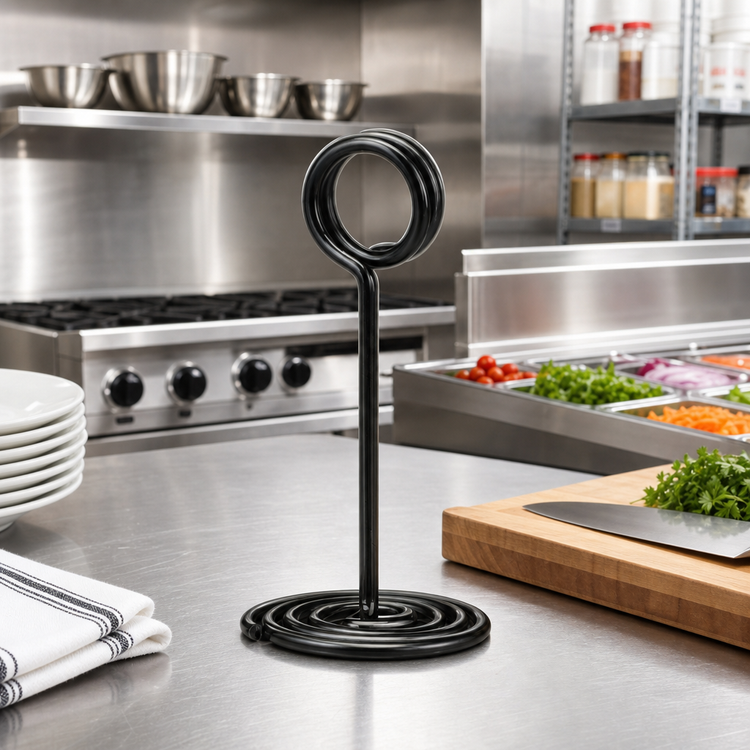 Product image #2 for American Metalcraft 12-Inch Black Wire Loop Number Stand with Round Swirl Base