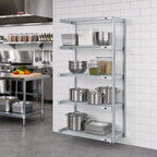 Thumbnail image #2 for Eagle Group EAGLEbrite A4-74-2124Z 4-Tier Add-On Wire Shelving Unit, 24W x 21D x 74H, QuadTruss, Zinc