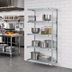 Thumbnail image #2 for EAGLEbrite 4-Tier Add-On Wire Shelving Unit with QuadTruss Design, 24W x 21D x 74H, Zinc Finish
