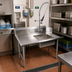 Thumbnail image #2 for BK Resources 26-Inch Straight Left-Hand Soiled Dish Table with 20 x 20 x 8 Sink and Pre-Rinse Faucet