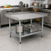 Thumbnail image #2 for Eagle Group BlendPort 48 Inch x 30 Inch Stainless Steel Top Equipment Stand with Galvanized Legs and Adjustable Undershelf