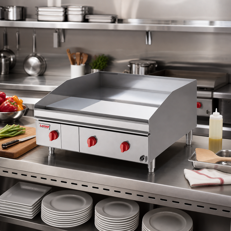 Product image #2 for Lang LG Series 48-Inch Countertop Gas Griddle with Chrome Plate and Solid State Controls
