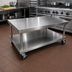 Thumbnail image #2 for Vulcan 37-Inch Wide Stainless Steel Equipment Stand with Undershelf and Casters