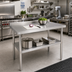Thumbnail image #2 for Klinger's Trading BSG2430 Heavy-Duty 30 x 24 x 38 Inch 18/430 Stainless Steel Work Table with 2-Inch Backsplash and Adjustable Undershelf