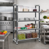 Thumbnail image #2 for Cambro Camshelving Elements XTRA 4-Shelf Stationary Starter Unit, 18 x 60 x 84 Inch, Solid Polymer Shelving, Speckled Gray