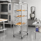 Thumbnail image #2 for Channel Manufacturing 406S Stainless Steel End-Load Bun Pan Rack, 18-Pan Capacity, 5-Inch Swivel Casters