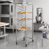 Thumbnail image #2 for Channel Manufacturing 406S Stainless Steel End-Load Bun Pan Rack with 5-Inch Swivel Stem Casters, 18 Pan Capacity