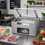 Thumbnail image #2 for Eurodib ATMOVAC CHINOOK16D Countertop Single-Chamber Vacuum Sealer with Dual 16-Inch Seal Bars, 10-Program Sensor Control, 110V