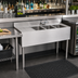 Thumbnail image #2 for Krowne Silver Series Three-Compartment Stainless Steel Underbar Bar Sink with Left Drainboard, 48-Inch Wide