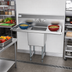 Thumbnail image #2 for KoolMore 45-Inch 1-Compartment Commercial Sink with Dual Drainboards and Backsplash