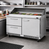 Thumbnail image #3 for Turbo Air PRO Series Front Breathing Two-Section Sandwich/Salad Prep Table with 16-Pan Opening, 1 Door and 2 Drawers