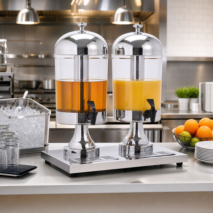 Product image #2 for Double Juice Dispenser with 2 8-1/2 Quart Acrylic Containers and Ice Container