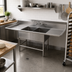 Thumbnail image #2 for John Boos Pro-Bowl 2-Compartment Stainless Steel Bakery Sink with Left and Right Drainboards