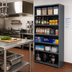 Thumbnail image #2 for IRONMAN 8-Shelf Closed Steel Stationary Shelving Unit, 12 x 36 x 75 Inches