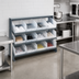 Thumbnail image #2 for Quantum Sloped Bench-Style Pick Rack with 3 Shelves and 12 Clear Bins