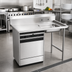 Thumbnail image #2 for Undercounter Stainless Steel Dish Table with Right-Side Sink Bowl