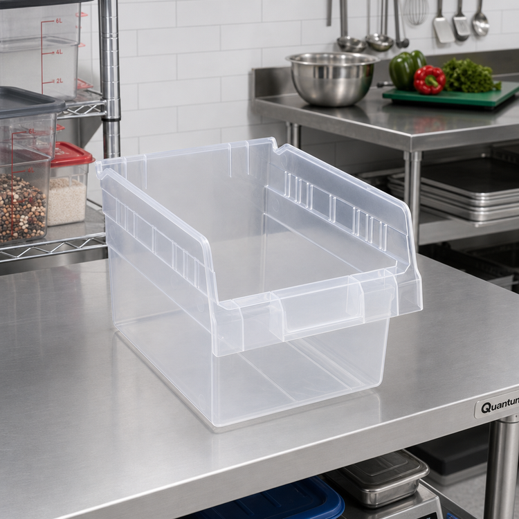 Product image #2 for Quantum Store-Max 8-Inch Clear Economy Nesting Shelf Bin