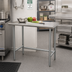 Thumbnail image #2 for Advance Tabco Special Value Series 30-Inch x 24-Inch Flat Top Stainless Steel Open Base Work Table