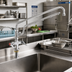 Thumbnail image #2 for T&S Brass UltraRinse Single-Hole Deck-Mount Mixing Faucet with 18-Inch Swing Nozzle and 16-Inch Spray Arm