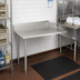 Thumbnail image #2 for John Boos E-Series Clean Straight Left-Side Dishtable, 36 x 30 Inch, 18-Gauge Stainless Steel Top, Galvanized Base