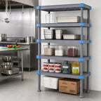 Thumbnail image #2 for Quantum Millenia QP247286VS-5 5-Shelf All-Polymer Starter Shelving Unit, 72 x 24 x 86 Inches, Gray