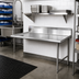 Thumbnail image #2 for Omcan 26-Inch Right-Side Straight Clean Dish Table, 18-Gauge 304 Stainless Steel