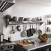 Thumbnail image #2 for John Boos Stallion 108-Inch Wall-Mounted Stainless Steel Pot Rack Shelf