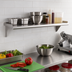 Thumbnail image #2 for Eagle Group Snap-n-Slide 24-Inch Wall-Mounted Stainless Steel Shelf, Rolled Front Edge