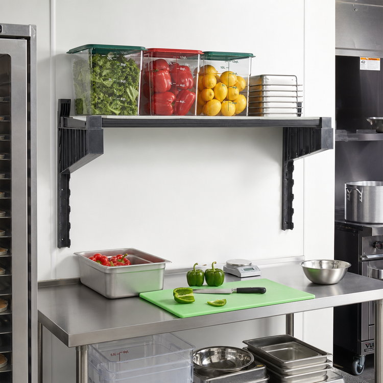 Product image #2 for Cambro Camshelving Elevation Series 14-Inch x 48-Inch Wall-Mounted Vented Shelf Kit