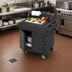 Thumbnail image #3 for Cambro CamKiosk Mobile Modular Utility Station with Enclosed Storage Base, Solid Poly Top, 40-9/16 x 33 x 45-1/2 Inches