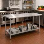 Thumbnail image #2 for Eagle Group BlendPort® BPT-3084SEB 84 x 30-Inch Stainless Steel Work Table with Adjustable Undershelf, 16-Gauge 300 Series Top