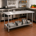 Thumbnail image #2 for BlendPort® Deluxe Series Stainless Steel Work Table with Adjustable Undershelf, 84 x 30 Inches