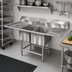 Thumbnail image #2 for Eagle Group Spec-Master FN Series Two-Compartment Sink with 20 x 20 x 14-Inch Bowls and 36-Inch Left and Right Drainboards
