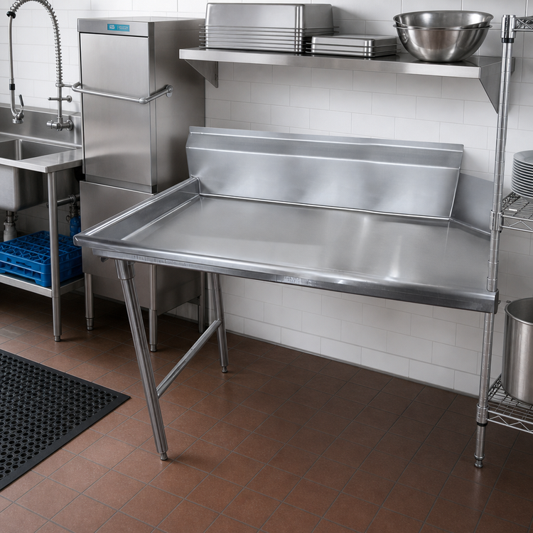 Product image #2 for Advance Tabco Special Value Series Straight Clean Dish Table, Left-Mount, 71 x 30 Inch