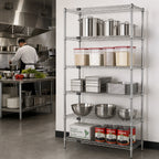 Thumbnail image #2 for Quantum WR86-2148S-5 48"W x 21"D x 86"H 5-Shelf 304 Stainless Steel Wire Shelving Starter Unit