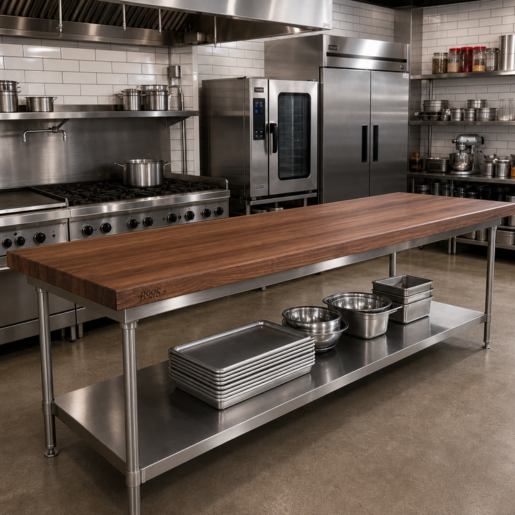 Product image #2 for John Boos Boos Block 108" x 27" American Black Walnut Edge Grain Kitchen Countertop
