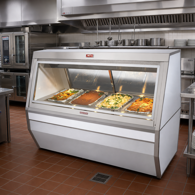 Product image #2 for Howard-McCray 35 Series 71-Inch Full Service Hot Food Case, 4 Wells, Stainless Steel