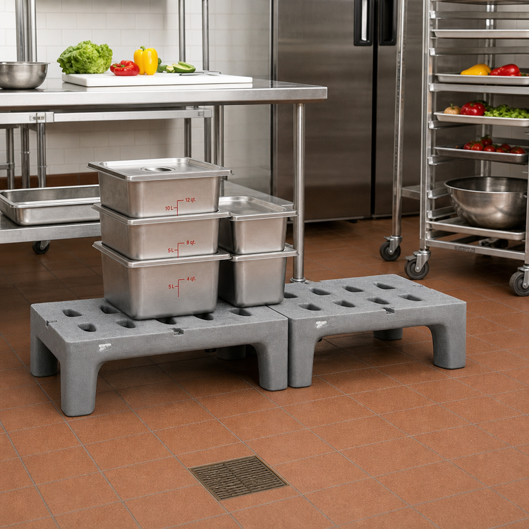Product image #2 for Metro Bow-Tie Polymer Slotted Dunnage Rack, 36 x 22 x 12 Inches, 1,500 lb Capacity