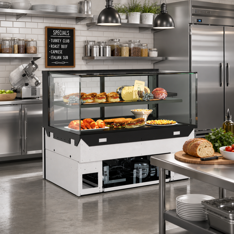 Product image #2 for Reveal® 59-3/4-Inch Full-Service Refrigerated Slide-In Counter Deli Case