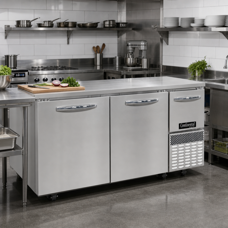 Product image #2 for Continental Refrigerator FA60SN-U 60" Undercounter Shallow Depth Freezer Base