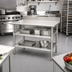 Thumbnail image #2 for Galvanized Adjustable Work Table Undershelf, 36 x 24 Inches