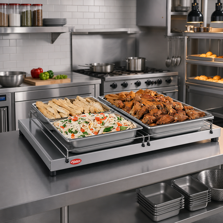 Product image #2 for Hatco Glo-Ray® Freestanding Heated Warming Shelf, 24 Inch W x 17.5 Inch D, Stainless Steel Top