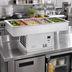 Thumbnail image #2 for Atlas Metal Remote Refrigerated 5-Pan Full-Size Deep Cold Food Drop-In Unit with Side Coils