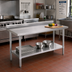 Thumbnail image #2 for John Boos Stallion 84 x 30 Inch Economy Stainless Steel Work Table with 5-Inch Backsplash